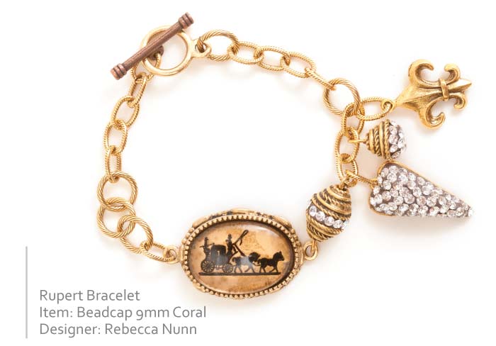 Bracelet with Beadcaps by Rebecca Nunn