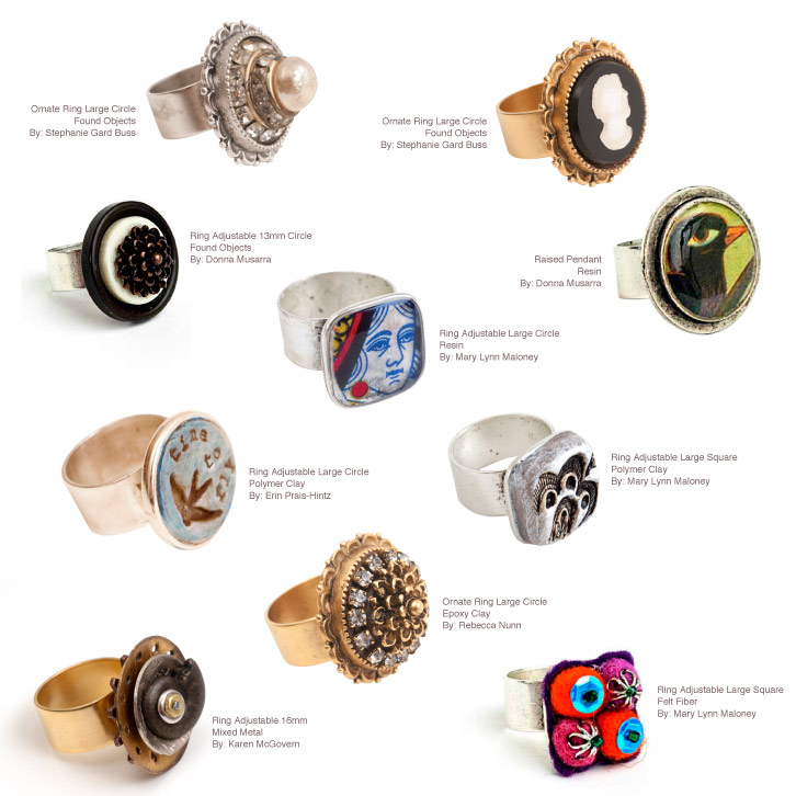 10 Great Ring Projects using Adjustable Rings