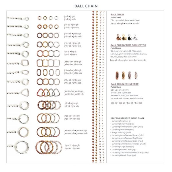 Nunn Design-Findings-Ball Chain Crimp Connector - Tamara Scott Designs