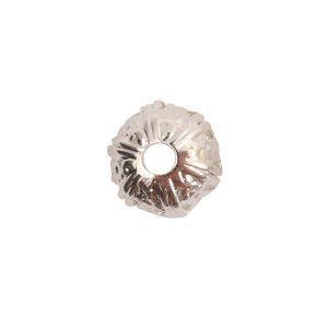 Beadcap 10mm Crown Sterling Silver Plate