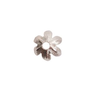 Beadcap 8mm Daisy Sterling Silver Plate