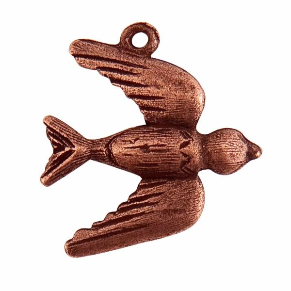 Bird Charm Antique Copper