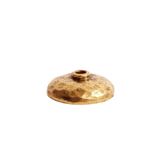 Beadcap Hammered Antique Gold