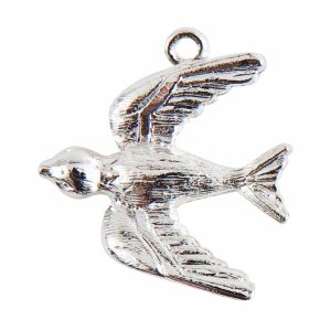 Bird Charm Sterling Silver Plate