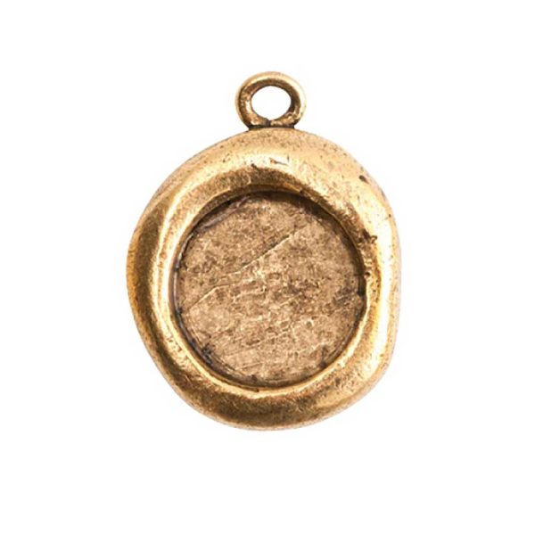 Crest Pendant Seal Antique Gold
