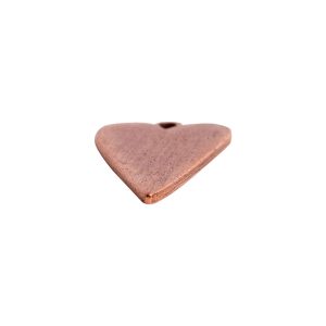 Elongated Heart CharmAntique Copper