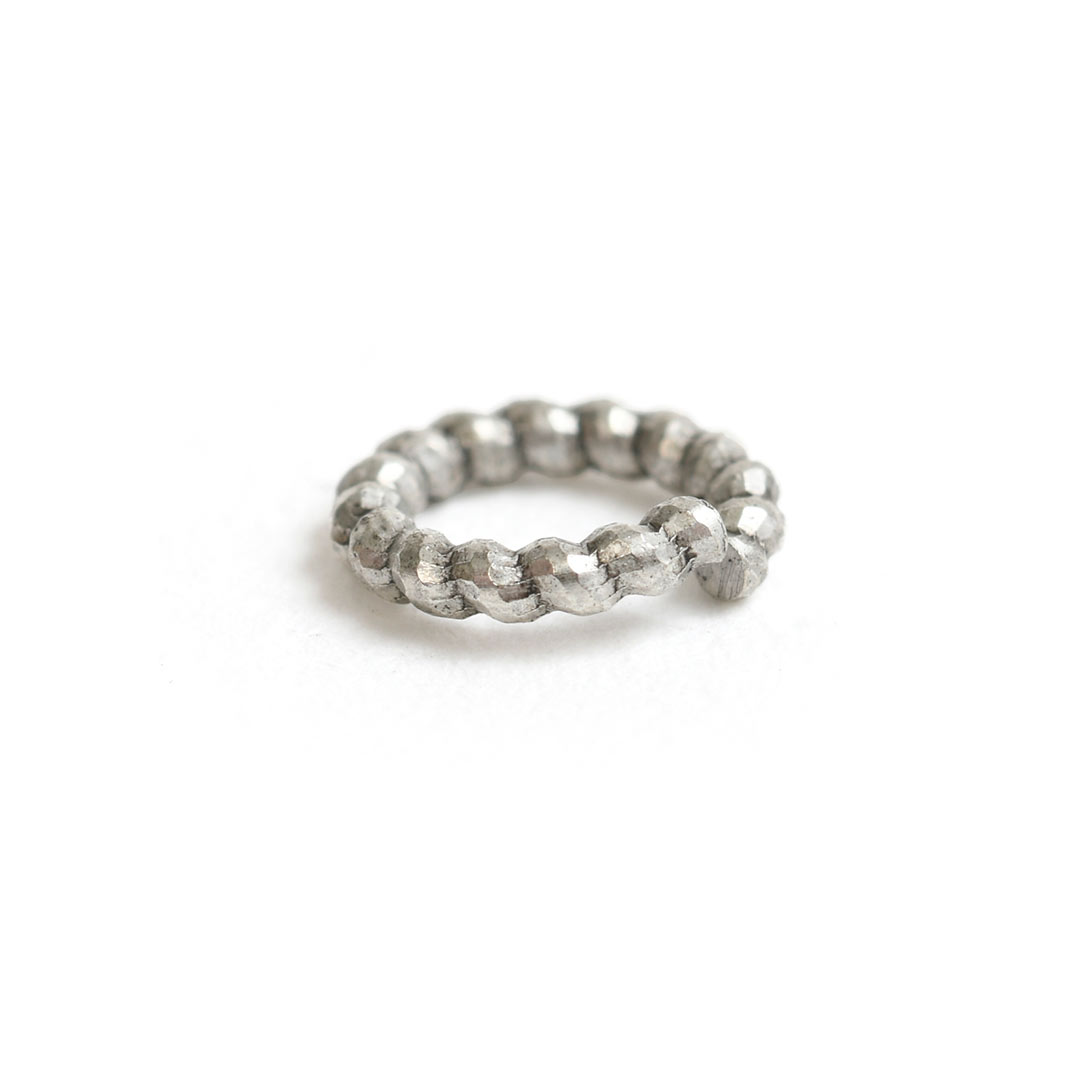 Jumpring 6mm Textured Circle <br>Antique Silver - Image 2