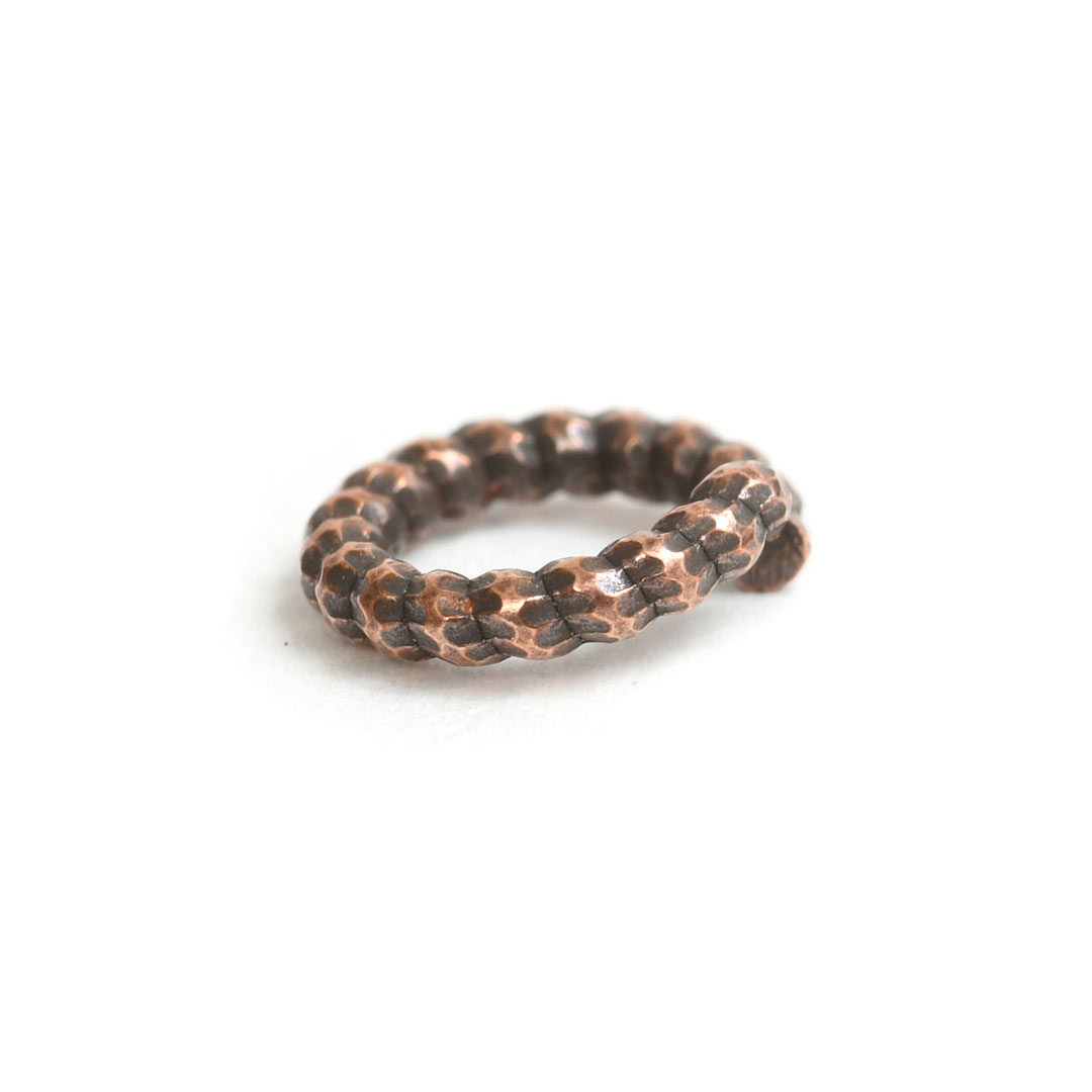 Jumpring 9mm Textured Circle <br>Antique Copper - Image 2