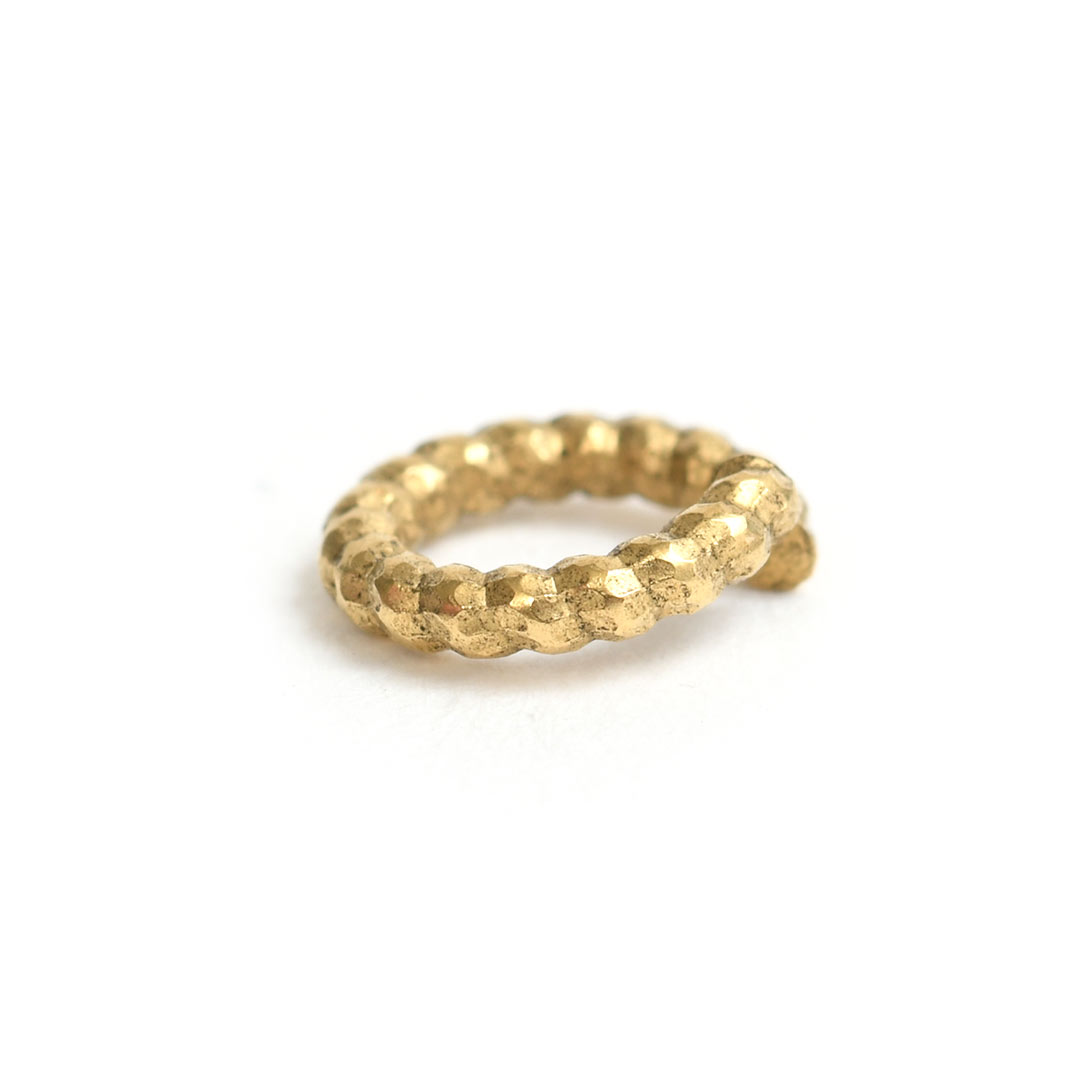Jumpring 9mm Textured Circle <br>Antique Gold - Image 2