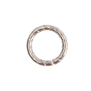 Jumpring 9mm Textured Circle Sterling Silver Plate