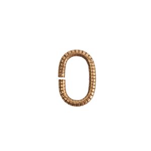 Jumpring 9mm Textured Oval Antique Gold
