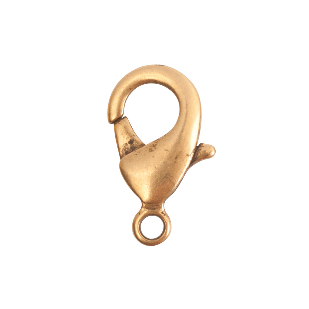Nunn Design-Findings-11.9mm Lobster Clasp-Antique Gold-Quantity 1