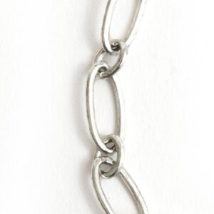 Large Oval Link Chain Antique Silver