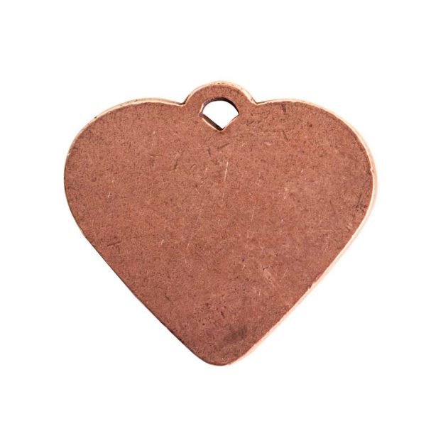 Large Pendant Heart Antique Copper