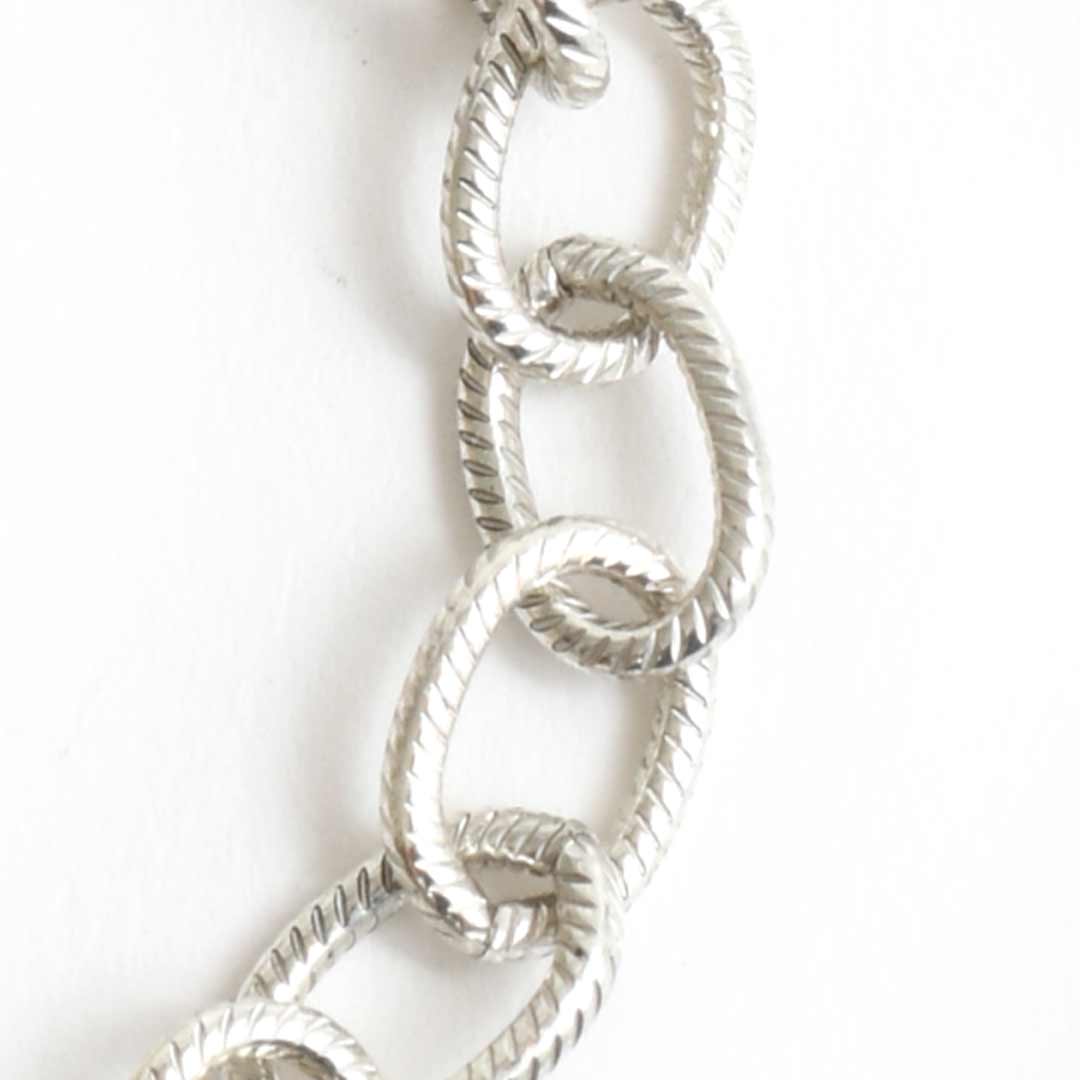 Large Textured Cable Chain <br>Antique Silver - Image 2