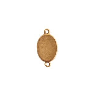 Mini Link Double Loop Oval Antique Gold