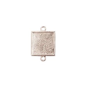Mini Link Double Loop Square Sterling Silver Plate