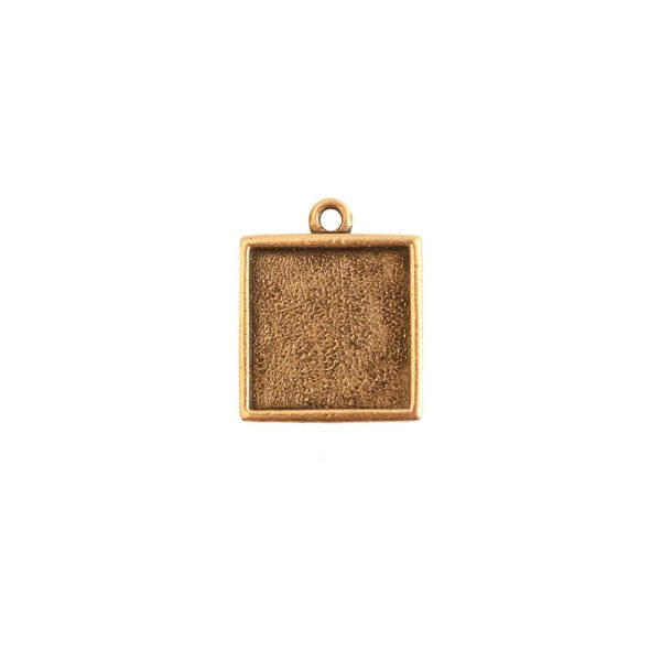 Mini Link Single Loop Square Antique Gold