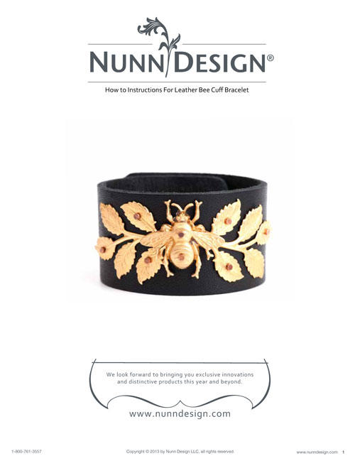 Leather Bee Cuff Bracelet Tutorial