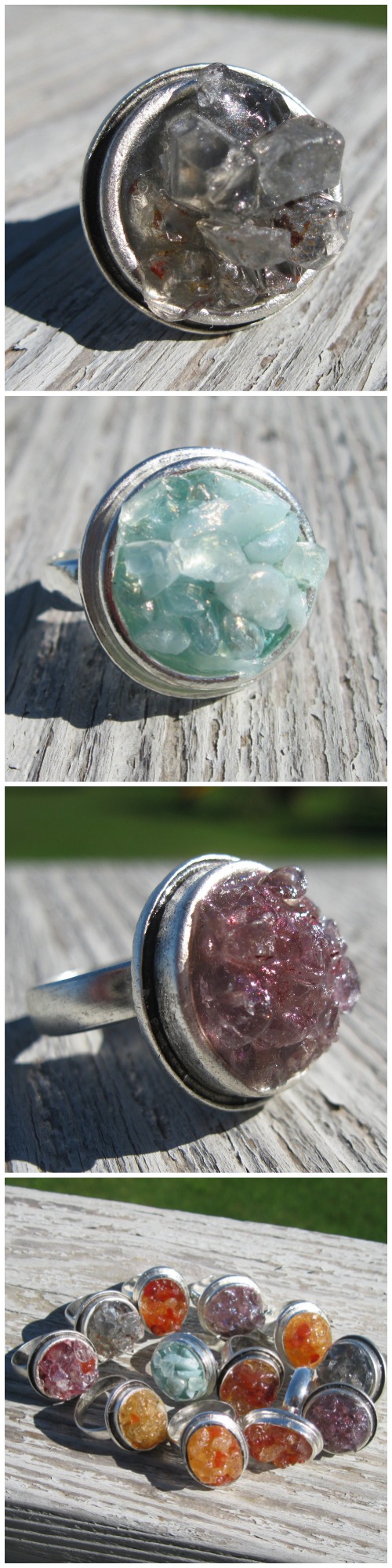 Druzy Technique with Nunn Design Traditional Rings