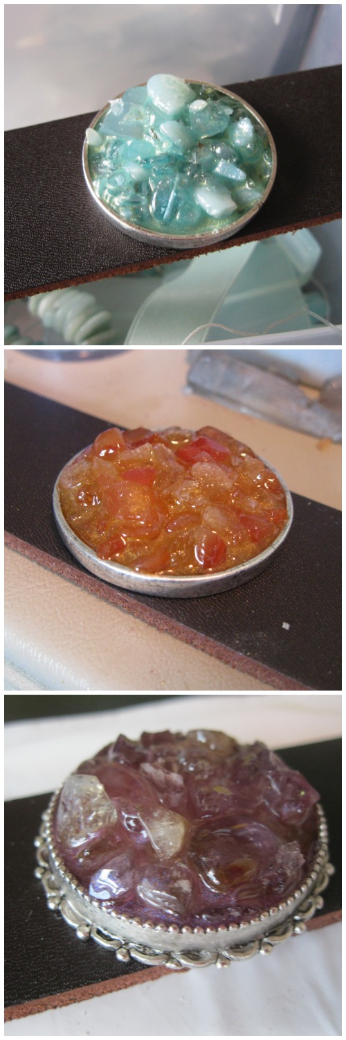 Druzy technique using Nunn Design Screw Back Bezels