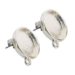 Earring Mini Circle Sterling Silver Plate