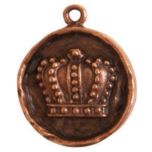 Charm Small Round CrownAntique Copper