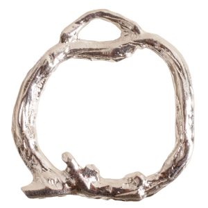Toggle Ring WoodlandSterling Silver Plate