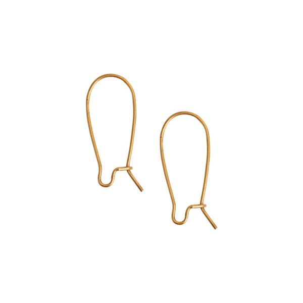 Ear Wire Kidney SmallAntique Gold Nickel Free