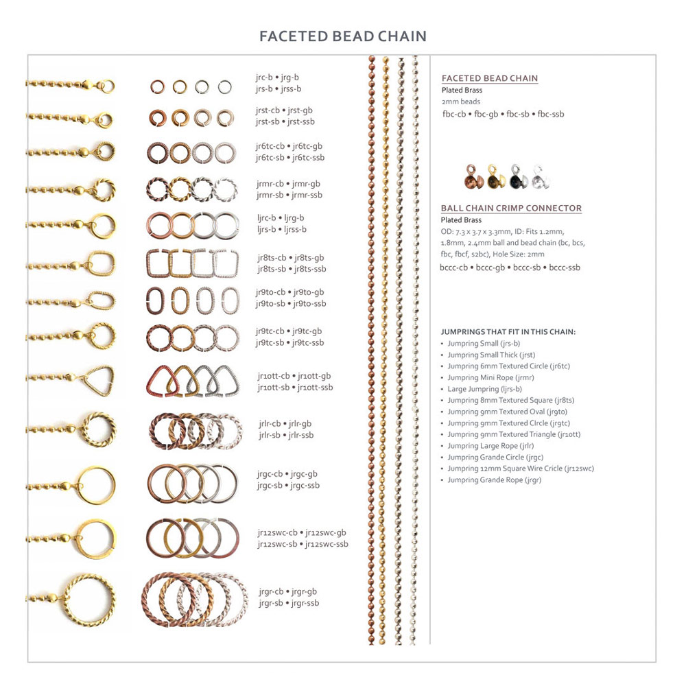 Faceted Bead ChainAntique Gold - Nunn Design