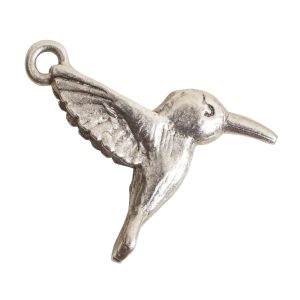 Charm Hummingbird<br>Antique Silver