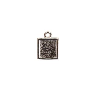 Itsy Link Single Loop SquareSterling Silver Plate