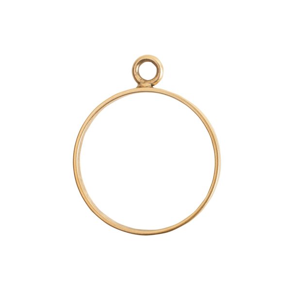 Open Frame Large Circle Single LoopAntique Gold