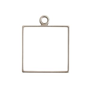 Open Frame Large Square Single LoopAntique Silver