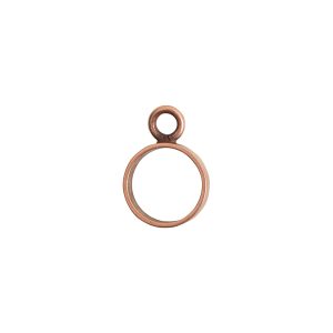 Open Frame Mini Circle Single LoopAntique Copper