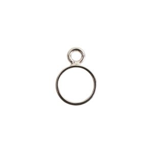 Open Frame Mini Circle Single LoopSterling Silver Plate