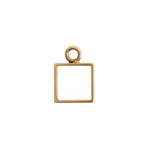 Open Frame Mini Square Single LoopAntique Gold