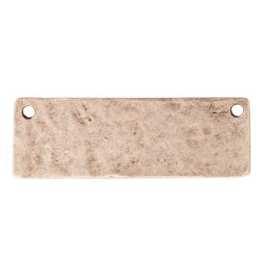 Hammered Flat Tag Grande Thin Double Loop<br>Antique Silver