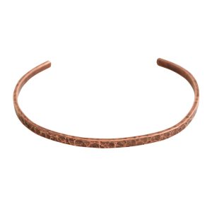 Cuff Bracelet Hammered Thin<br>Antique Copper
