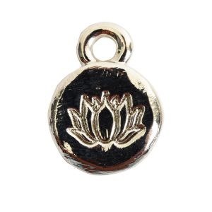 Charm Itsy Spiritual LotusSterling Silver Plate