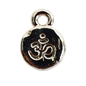 Charm Itsy Spiritual Ohm<br>Sterling Silver Plate
