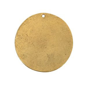 Flat Tag Grande Circle Single Loop Antique Gold