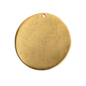 Flat Tag Grande Circle Single Loop <br>Antique Gold 