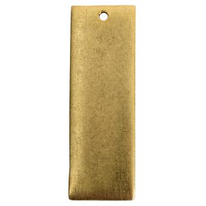 Flat Tag Grande Thin Single Loop <br>Antique Gold 