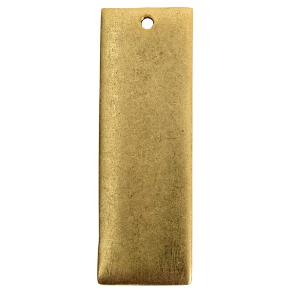 Flat Tag Grande Thin Single Loop Antique Gold
