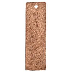 Flat Tag Large Thin Single Loop <br>Antique Copper