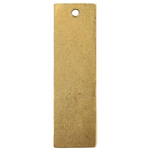 Flat Tag Large Thin Single Loop Antique Gold