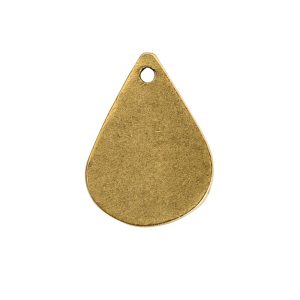 Flat Tag Mini Drop Antique Gold
