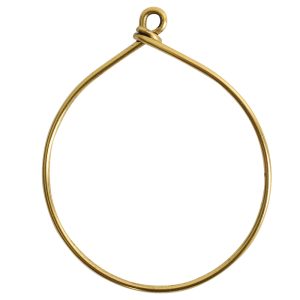 Wire Frame Large HoopAntique Gold