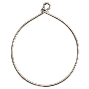 Wire Frame Large Hoop<br>Antique Silver